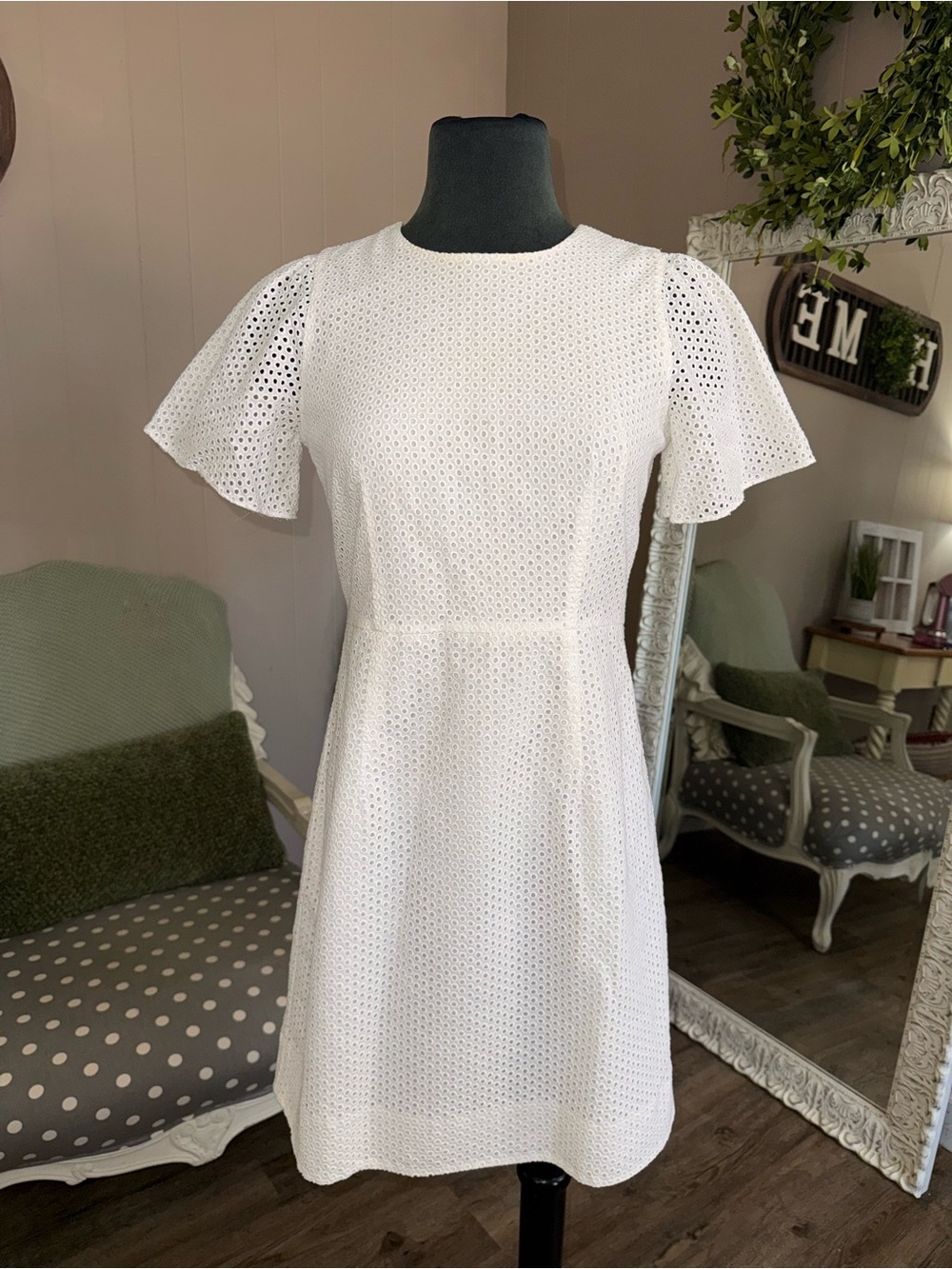 J. Crew • Cotton Eyelet Lace Mini Dress